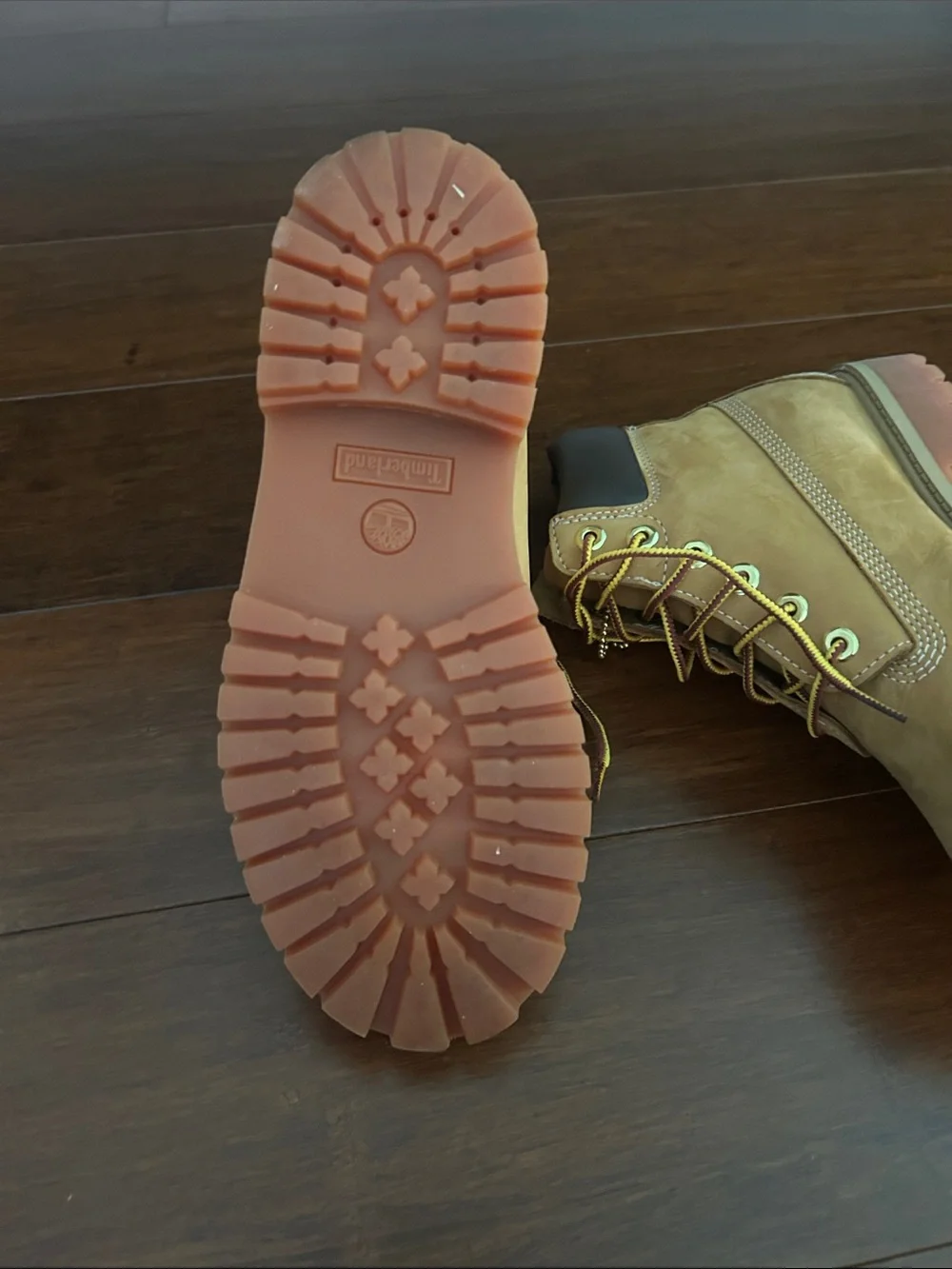 Timberland Kids Wheat Tan Lace-Up Boots